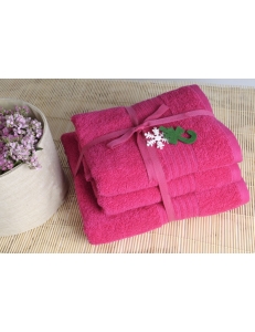 Shalla полотенца Fusya (малиновый) набор 3шт