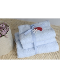 Shalla полотенца Mavi (голубой) набор 3шт