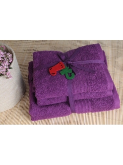Shalla полотенца Mor (фиолетовый) набор 3шт